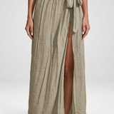 Beach Maxi Skirt with Waist Tie