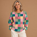Nuala - Colourful Patchwork Pattern Jumper