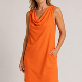 Miroslava | Short Dress with Draped Neckline