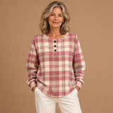 Iseult - Pink Checked Pattern Jumper