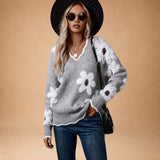 Zinovia - Elegant Floral Knit with Feminine Silhouette
