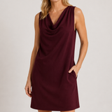 Miroslava | Short Dress with Draped Neckline