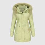 Faux Fur-Collared Quilted Parka