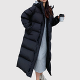 Extended Length Quilted Hooded Jacket