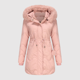 Faux Fur-Collared Quilted Parka