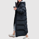 Extended Length Quilted Hooded Jacket