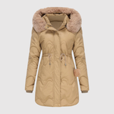 Faux Fur-Collared Quilted Parka