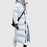 Extended Length Quilted Hooded Jacket