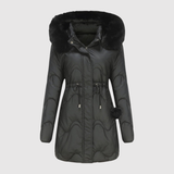 Faux Fur-Collared Quilted Parka