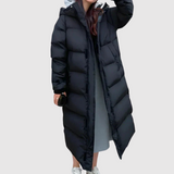 Extended Length Quilted Hooded Jacket