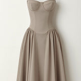 Odete - Midi Dress with Corset Top