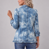 Gráinne | Blazer in Light Blue with Tie-Dye Effect