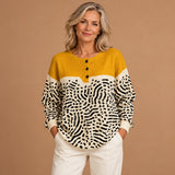 Órla - Yellow and White Animal Print Jumper