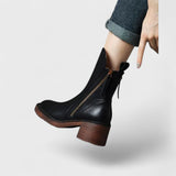 Garciel - Stylish Leather Ankle Booties