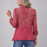 Bríd | Blazer in Berry with Paisley