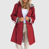 Amy | Lightweight Long Hooded Coat with Belt