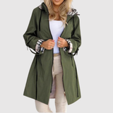 Amy | Lightweight Long Hooded Coat with Belt