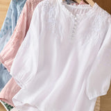 Cassiana - Cotton and Linen Blouse