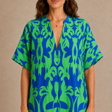 Bernadeta | Patterned Dress with V-Neck