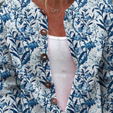 Floral Pattern Cardigan with Buttons