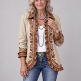 Clodagh | Blazer in Cream with Trim