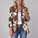 Róisín | Blazer in Cow Print