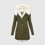 Faux Fur-Lined Hooded Parka