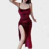 Eugenie – Velvet Dress with Split