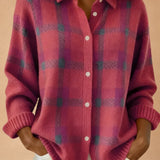 Katerina - Handcrafted Retro Wool Sweater with Contrast Details