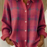 Ashley | Classic Checked Knit Shirt with Collar