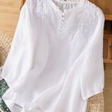 Cassiana - Cotton and Linen Blouse
