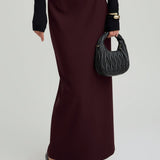 Long Burgundy Skirt