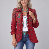 Ciara | Blazer in Red with Paisley