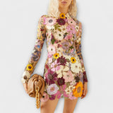 Dolores - Dress with Floral Motif