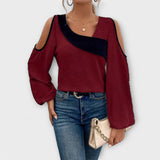 Scarlet - Blouse with Angular Neckline