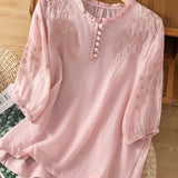 Kissina - Cotton and Linen Blouse