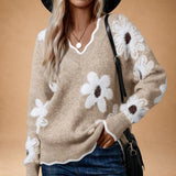 Zinovia - Elegant Floral Knit with Feminine Silhouette