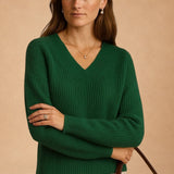 Eliane - Luxurious Emerald Cashmere Knit