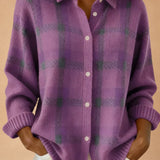 Katerina - Handcrafted Retro Wool Sweater with Contrast Details