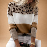 Phaedra - Soft Textured Leopard Print Sweater