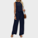 Thérèse – Vest with Floral Pattern and Trousers