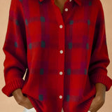 Katerina - Handcrafted Retro Wool Sweater with Contrast Details