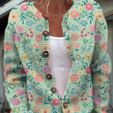 Floral Button-Up Cardigan
