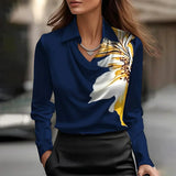Inês - Luxurious Satin Blouse with Delicate Neckline