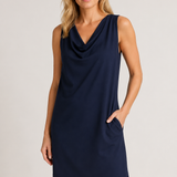 Miroslava | Short Dress with Draped Neckline