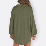 Inês - Lightweight Tunic Blouse with V-Neck and Buttons