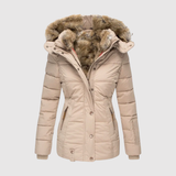 Tailored Parka with Faux Fur Trim