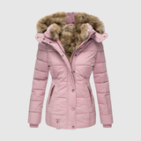 Tailored Parka with Faux Fur Trim