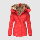 Tailored Parka with Faux Fur Trim