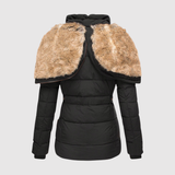 Tailored Parka with Faux Fur Trim